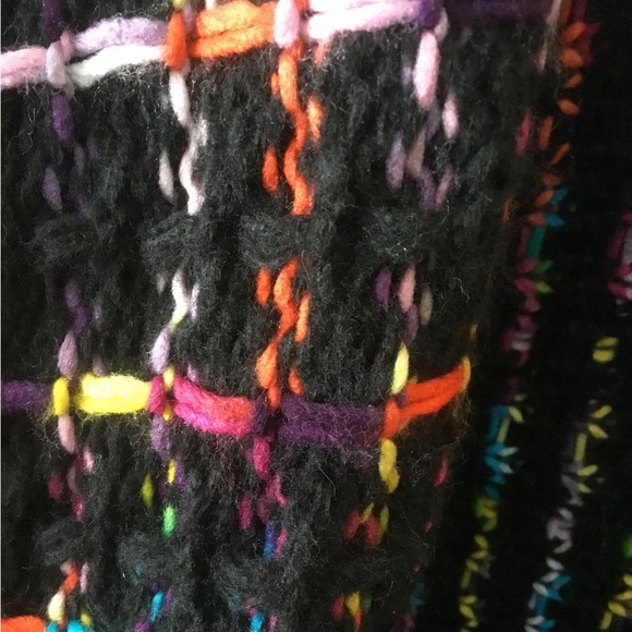 Multicolor Fringe Knit Coat - Picture 6 of 10